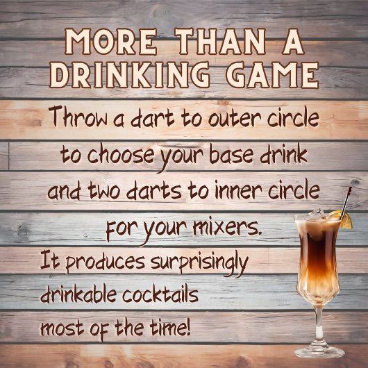 Dartender, Random Cocktail Dartboard Dartscheibe