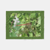 Darter Dragonfly Fleece Blanket (Vorderseite (Horizontal))