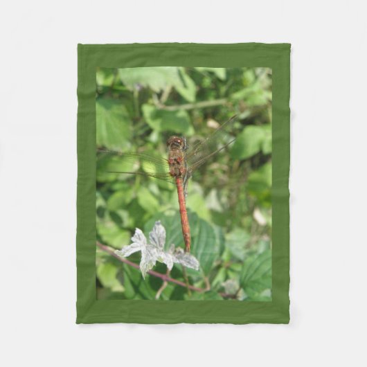 Darter Dragonfly Fleece Blanket (Vorderseite)