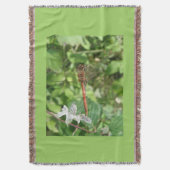 Darter Dragonfly Throw Blanket Decke (Vorderseite Vertikal)