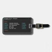 Darter Modus für Computerprogrammierer im Editor-F Gepäckanhänger (Vorderseite horizontal)