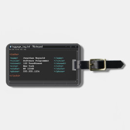 Darter Modus für Computerprogrammierer im Editor-F Gepäckanhänger