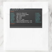 Darter Modus für den Editor Computerprogrammierer- Rechteckiger Aufkleber (Tasche)