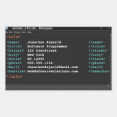 Darter Modus für den Editor Computerprogrammierer- Rechteckiger Aufkleber (Vorderseite)