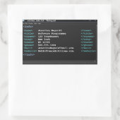 Darter Modus für Editor-Coder-Computerprogrammiere Rechteckiger Aufkleber (Tasche)