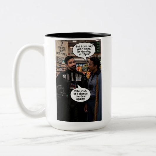 Darth Mamdani Zweifarbige Tasse (Links)