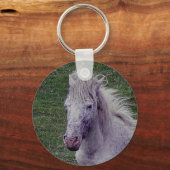 Dartmoor Gray Pony Mare Resting Schlüsselanhänger (Vorderseite)