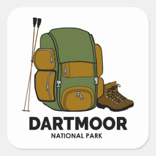 Dartmoor National Park Backpack Quadratischer Aufkleber