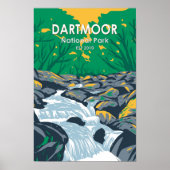 Dartmoor National Park Becky Falls England Poster (Vorne)