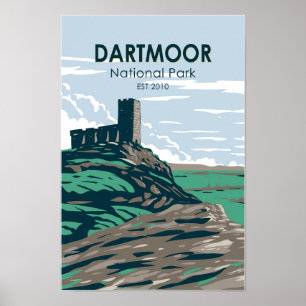 Dartmoor National Park Castle Ruins England Poster