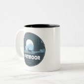 Dartmoor National Park Deer Zweifarbige Tasse (Vorderseite Links)