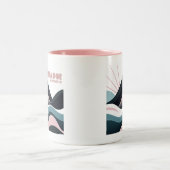 Dartmoor National Park farbenfrohe Hügel Zweifarbige Tasse (Mittel)