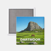 Dartmoor National Park Horse Travel Magnet (Vorderseite/Rückseite)
