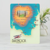 Dartmoor National Park Map Reiseposter (Stehend Vorderseite)