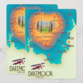 Dartmoor National Park Map Reiseposter (Vorne/Hinten)