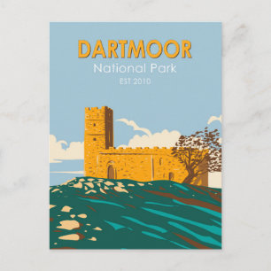 Dartmoor Nationalpark Brentor Church England Postkarte