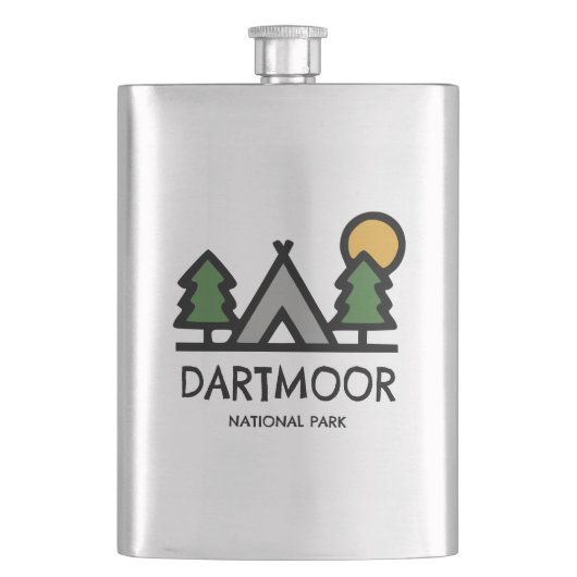 Dartmoor-Nationalpark Flachmann (Vorderseite)