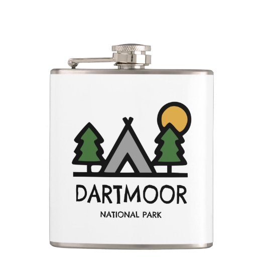 Dartmoor-Nationalpark Flachmann (Vorderseite)