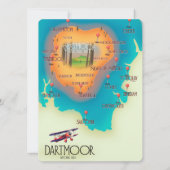 Dartmoor Nationalpark Karte Reiseplakat (Rückseite)