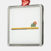 Dartmoor Nationalpark Pine Trees Sun Ornament Aus Metall (Links)