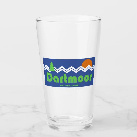 Dartmoor Nationalpark Retro Glas (Vorderseite)