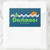 Dartmoor Nationalpark Retro Rechteckiger Aufkleber (Tasche)