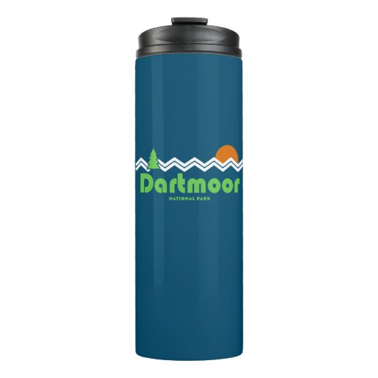 Dartmoor Nationalpark Retro Thermosbecher (Vorderseite)