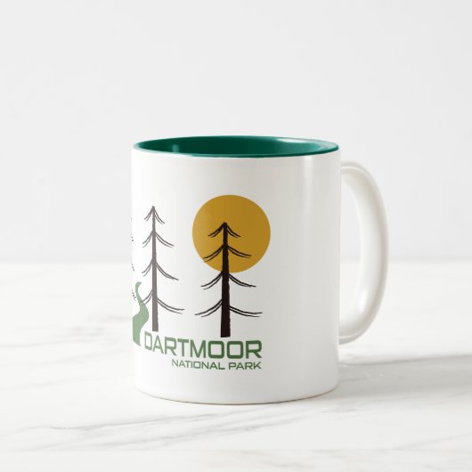 Dartmoor Nationalparkweg Zweifarbige Tasse (VorderseiteRechts)
