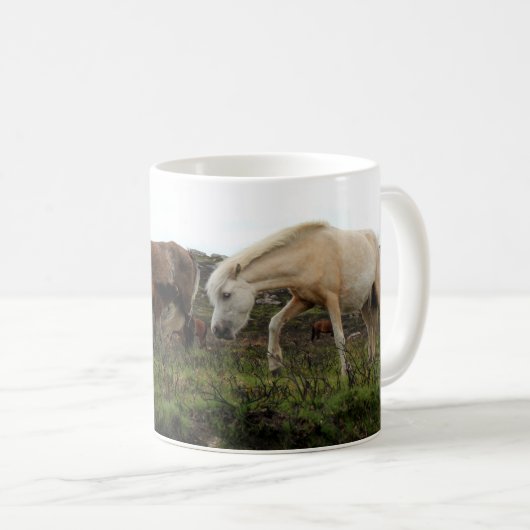 Dartmoor wilde Ponys Kaffeetasse (VorderseiteRechts)