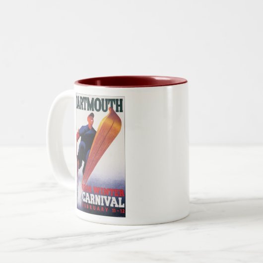 Dartmouth 1938 Winterkarneval Zweifarbige Tasse (Vorderseite Links)