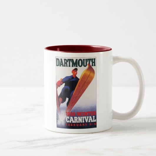 Dartmouth 1938 Winterkarneval Zweifarbige Tasse (Rechts)