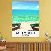 Dartmouth Devon Beach Poster Leinwanddruck (Insitu (Wohnzimmer))