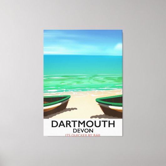 Dartmouth Devon Beach Poster Leinwanddruck (Vorderseite)