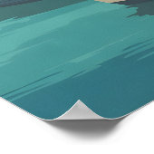 Dartmouth Devon Seaside Travel Poster (Ecke)