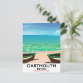 Dartmouth Devon Strandposter Postkarte (Stehend Vorderseite)