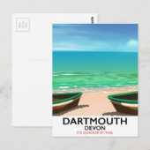 Dartmouth Devon Strandposter Postkarte (Vorne/Hinten)