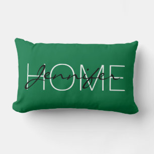 Dartmouth grüne Farbe Heim-Monogramm Lendenkissen