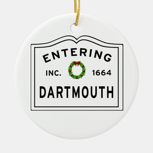 Dartmouth MA Keramik Ornament (Vorne)