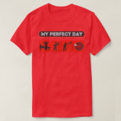 DartMy Perfect Day Funny Darts 174 T-Shirt (Design vorne)