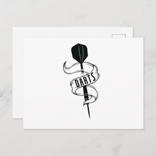 Dartpfeil Postkarte (Vorne/Hinten)