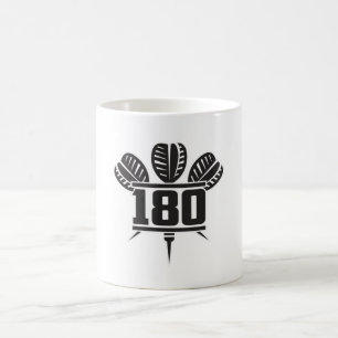 Darts 180 Dart Dartboard Bullseye Arrow Geschenkid Kaffeetasse