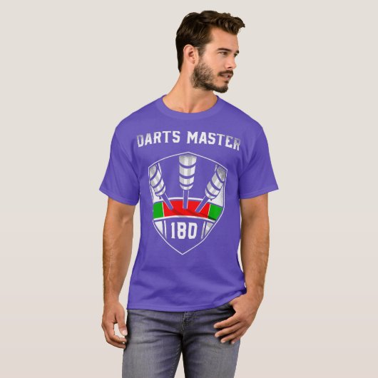 Darts 180 Emblem oder Ton 80 Darts Master Darts T-Shirt (Vorne ganz)