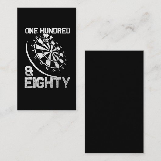Darts 180 Triple 20 Dartboard 108 Visitenkarte (Vorne/Hinten)