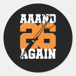 Darts 26 Again Club Hobby Sports Funny Runder Aufkleber