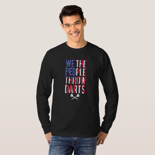 Darts American Flag Design for Dart Throwing Ameri T-Shirt (Vorne ganz)