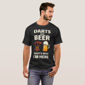 Darts and Beer, deshalb bin ich hier Shirt für ein (Vorne ganz)