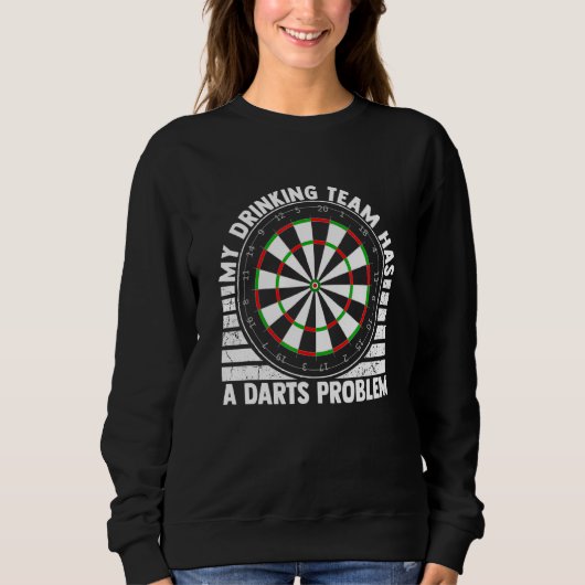 Darts and Beer Funny Pub Game Dart Liebe Sweatshirt (Vorderseite)