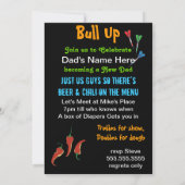 Darts and Furzen New Dad Baby Shower Einladung (Rückseite)