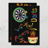 Darts and Furzen New Dad Baby Shower Einladung (Vorne/Hinten)