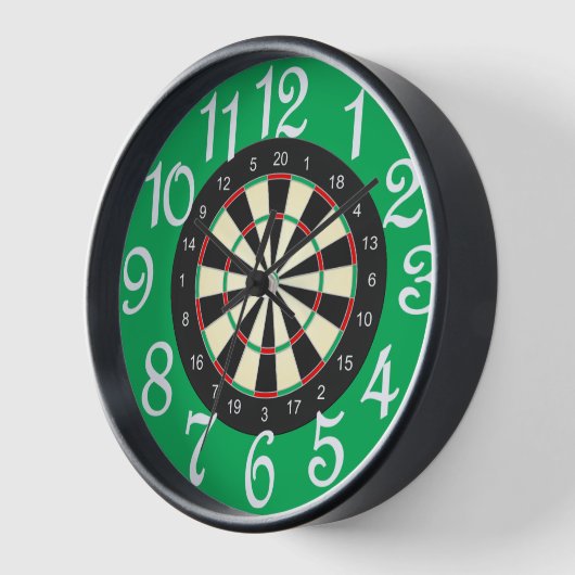 Darts Anyone Large Clock Uhr (Winkel)
